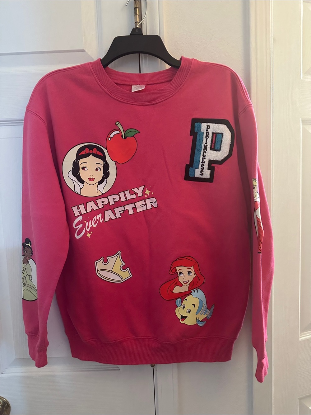 Pink Disney Princess Graphic Sweatshirt - Disney 100 Size Small